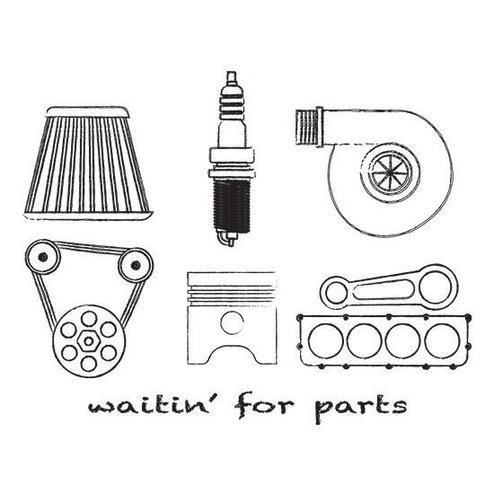Waitin' for Parts t shirt